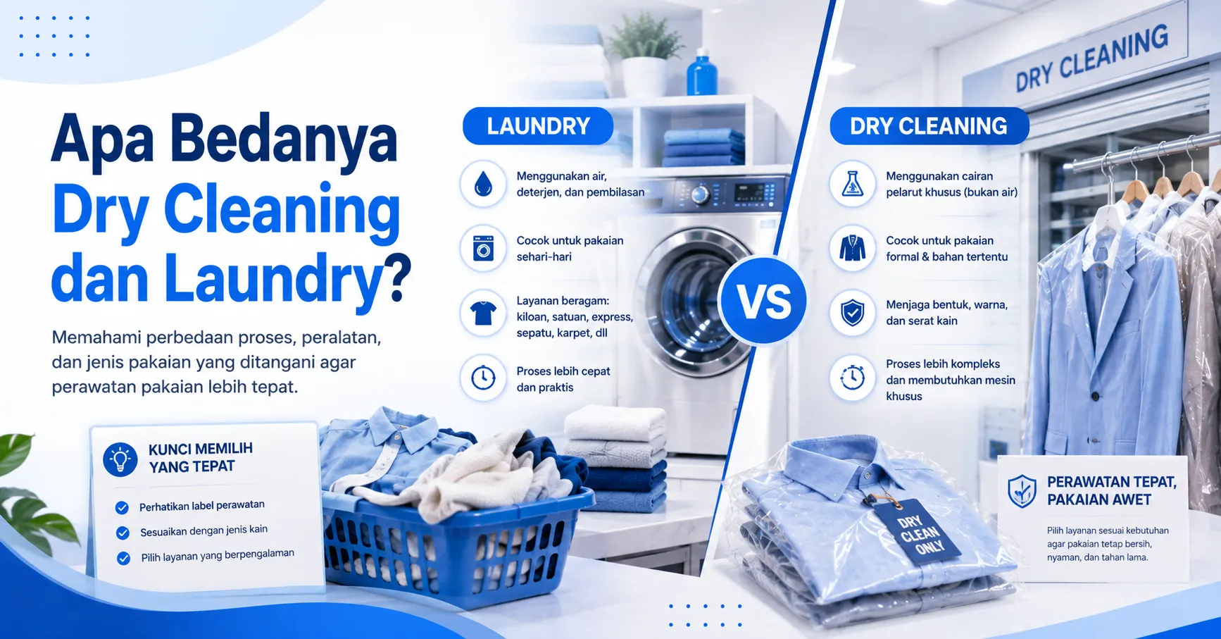 Apa Bedanya Dry Cleaning dan Laundry?